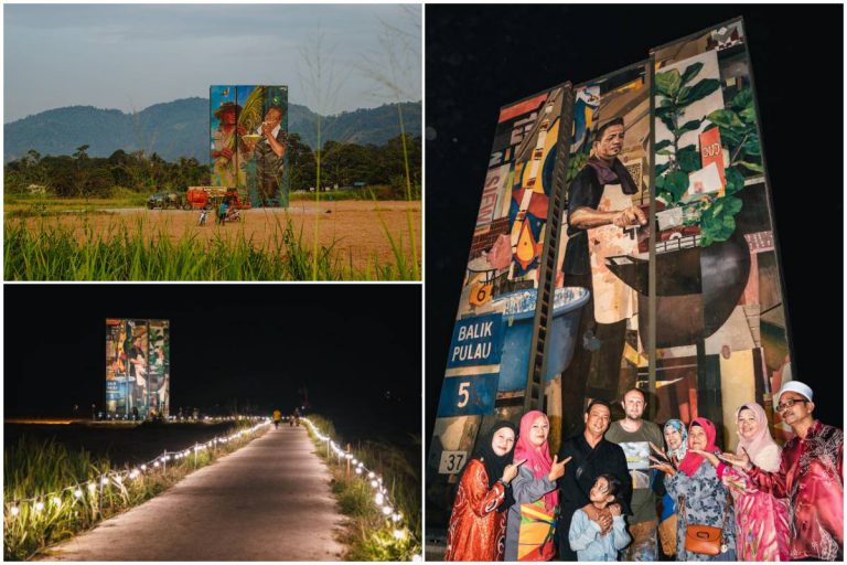 Kontena Tengah Sawah Padi Tarikan Festival Antarabangsa Seni Lukis Kontena Pulau Pinang