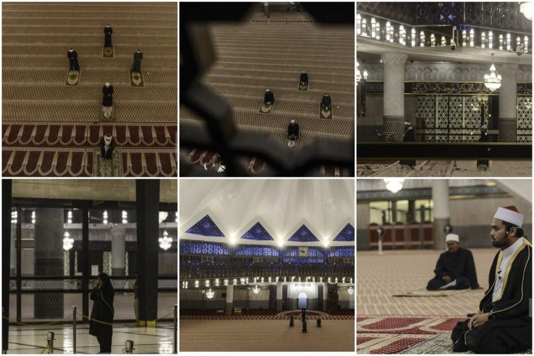 Sebak. Suasana Solat Tarawih Pertama Di Masjid Negara