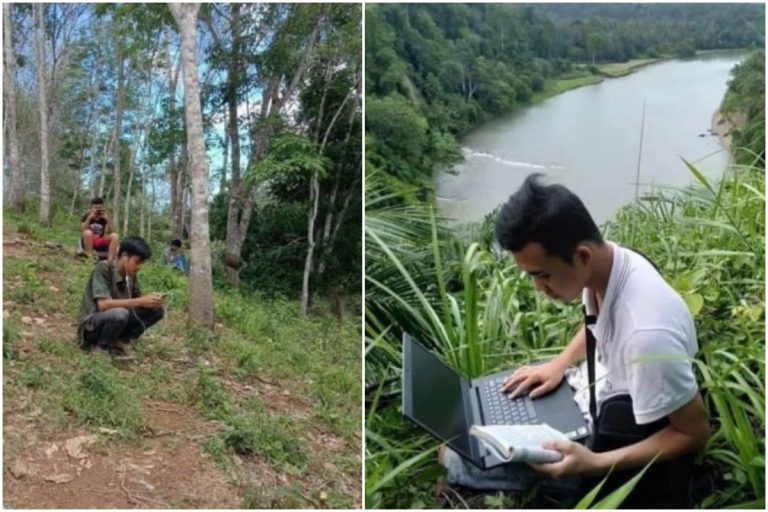 Kalau Nak Guna Internet, Penduduk Kena Mendaki Gunung Temulawak, Yogyakarta