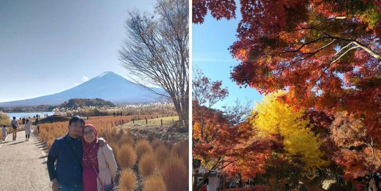 Magic Autumn! Indahnya Jepun Berlatar Gunung Fuji Yang Sudah “Hilang Topi”