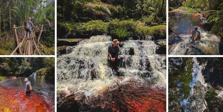 Tarikan Indah Di Air Terjun Lang Waterfall, Air Sungai Kemerah-Merahan Terhasil Dari Pokok