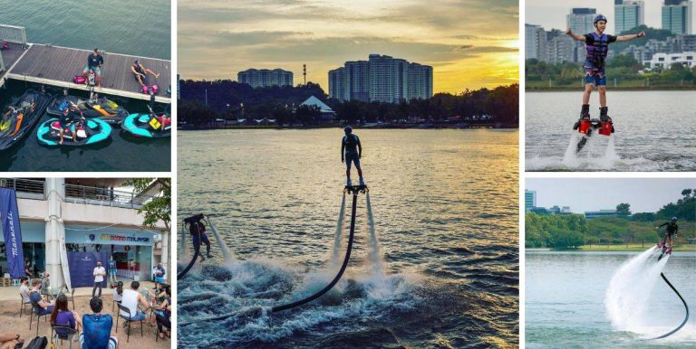 Terbang Seperti Iron Man Di Tasik Putrajaya, Sukan Air Lasak  Flyboard Tawar Keseronokan Berbeza