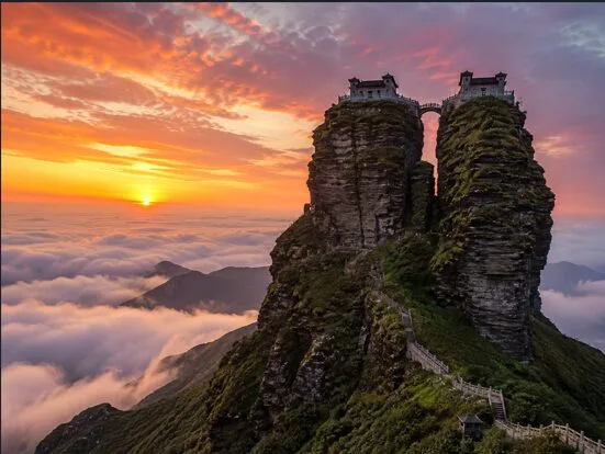 Fanjingshan Guizhou, Gunung Berkabus Yang Berdiri Megah Seperti Dunia Fantasi 6 Fanjingshan Guizhou, Gunung Berkabus Yang Berdiri Megah Seperti Dunia Fantasi
