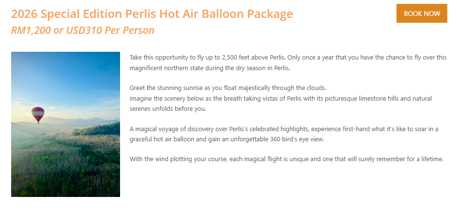Perlis Dari Udara! Naik Hot Air Balloon, Layan Panorama Sawah & Bukit Batu Kapur 4 Perlis Dari Udara! Naik Hot Air Balloon, Layan Panorama Sawah & Bukit Batu Kapur